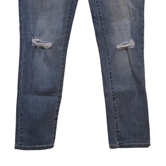 d. jeans Destructed Light Wash Mid-Rise Straight Leg Jeans Sz 6 - Picture 2 of 8